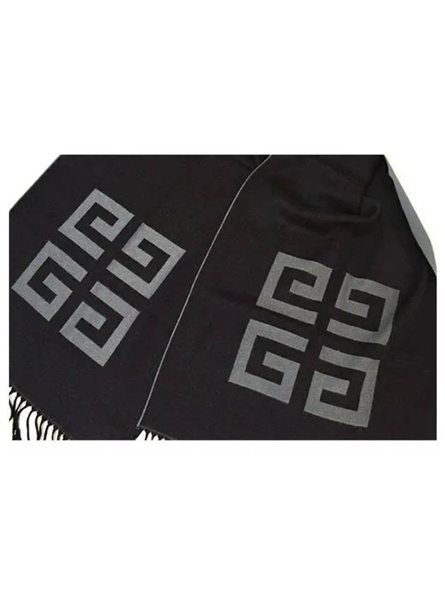 4G two tone logo virgin wool muffler black GV4518 J4796 gift package - GIVENCHY - BALAAN 4