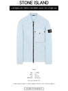 Men's Old Effect Overshirt Zip-Up Jacket Sky Blue - STONE ISLAND - BALAAN 3