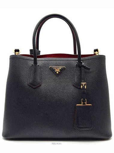 Saffiano Dubl Tote and Shoulder Bag 1BG775 L352767 - PRADA - BALAAN 1