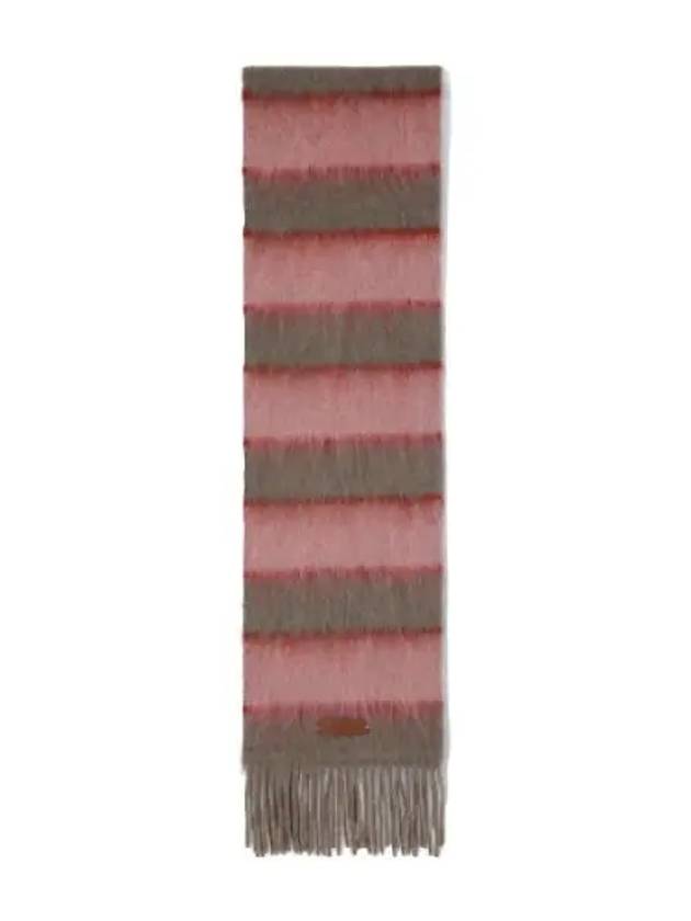 Striped Wool Mohair Muffler Quartz Shawl - MARNI - BALAAN 1