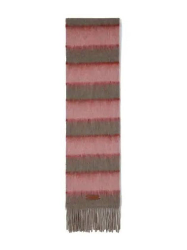 Striped Wool Mohair Muffler Quartz - MARNI - BALAAN 1