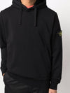 Waffen Patch Cotton Fleece Hoodie Black - STONE ISLAND - BALAAN 7