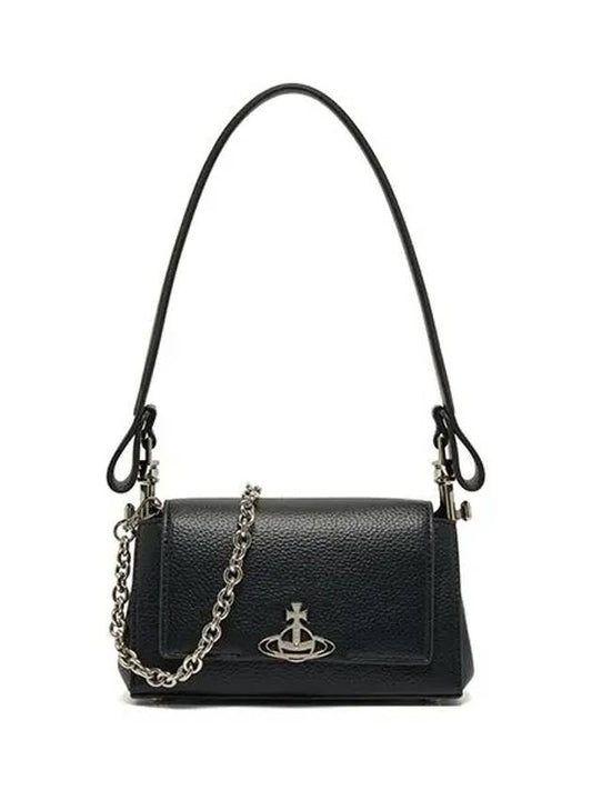 ORB Logo Shoulder Bag Black - VIVIENNE WESTWOOD - BALAAN 2