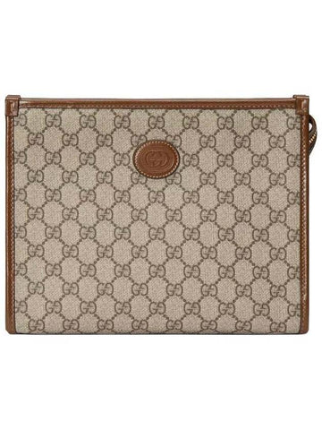 Interlocking G Beauty Case Clutch Bag Beige - GUCCI - BALAAN 1