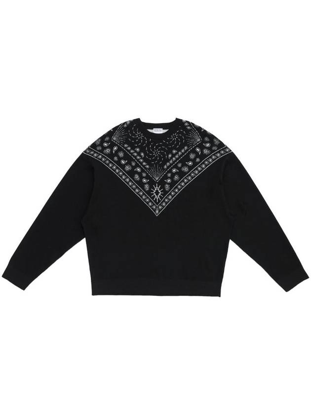 23 fw Maglione Con RICAMO Bandana CMHE036F23KNI0011001 B0270743941 - MARCELO BURLON - BALAAN 2