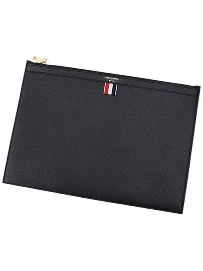 Medium Document Holder Clutch Bag Black - THOM BROWNE - BALAAN 2