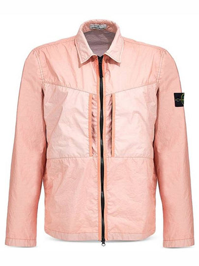 Membrana Overshirt Pocket Zip-up Jacket Pink - STONE ISLAND - BALAAN 2