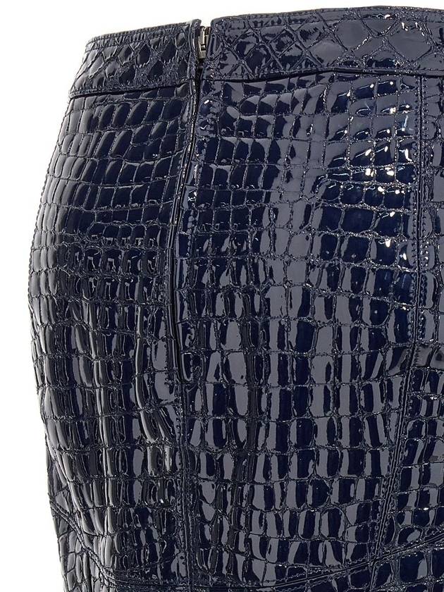 Crocodile Embossed Leather Mini Skirt GCL871LEX306 - TOM FORD - BALAAN 5