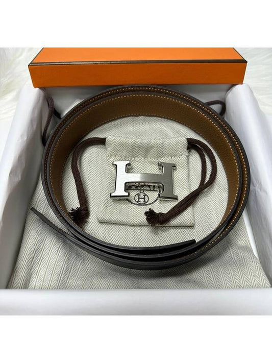 H Buckle Reversible Belt 32mm Black Gold - HERMES - BALAAN 1