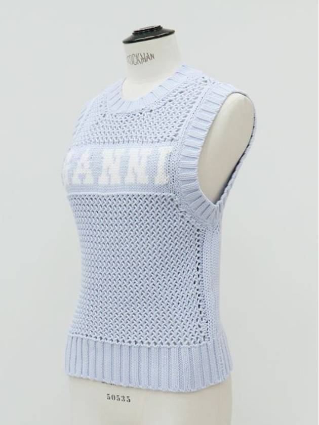 Sky blue knit sleeveless - GANNI - BALAAN 5