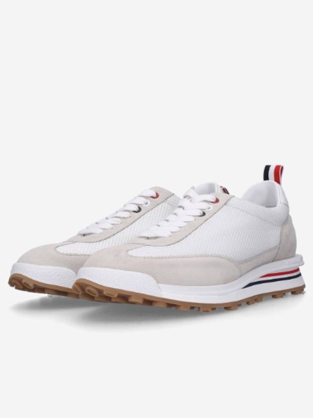 Fine Kid Suede Tech Runner White - THOM BROWNE - BALAAN 3