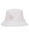 Women s Square Quilted Bucket Hat 8604LXAH IVORY - BLACK&WHITE - BALAAN 2