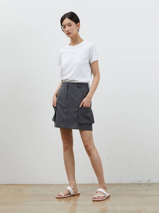 Outpocket mini skirt gray - RYUL+WAI: - BALAAN 2