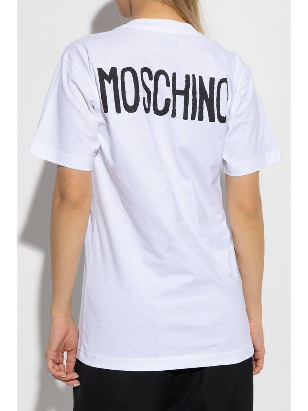 Moschino T-shirt With Print, Women's, White - MOSCHINO - BALAAN 4