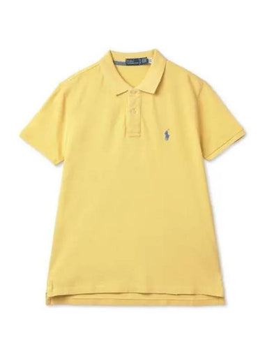 W Classic Fit Mesh Polo Shirt Cambridge Yellow - POLO RALPH LAUREN - BALAAN 1