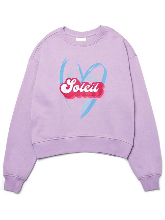 Brushed Options Soleil Patinted Heart Sweat Shirts LAVENDER - LE SOLEIL MATINEE - BALAAN 2