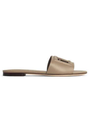 Dolce & Gabbana Beige Leather Slippers - DOLCE&GABBANA - BALAAN 1