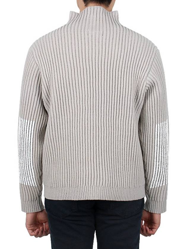 Marina Full Ribbed Pure Wool Mock Turtleneck Plaster Beige - STONE ISLAND - BALAAN 5