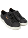 Men's Soft 7 M Leather Low Top Sneakers Black - ECCO - BALAAN 4