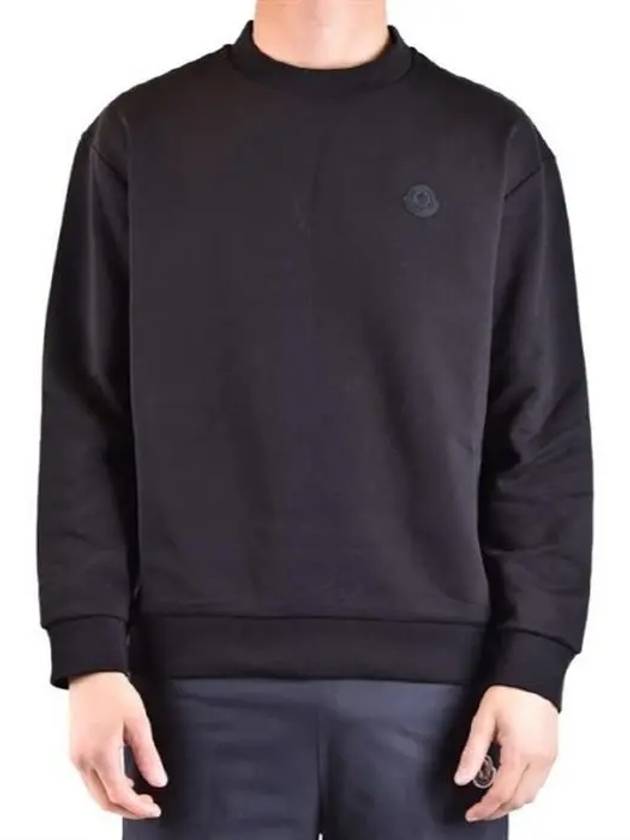 back logo printing sweatshirt black - MONCLER - BALAAN.