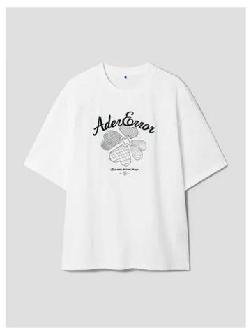 Men s T ever logo shirt white domestic product - ADER ERROR - BALAAN 1