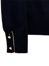 4 Bar Armband Milano Stitch Knit Top Navy - THOM BROWNE - BALAAN 6