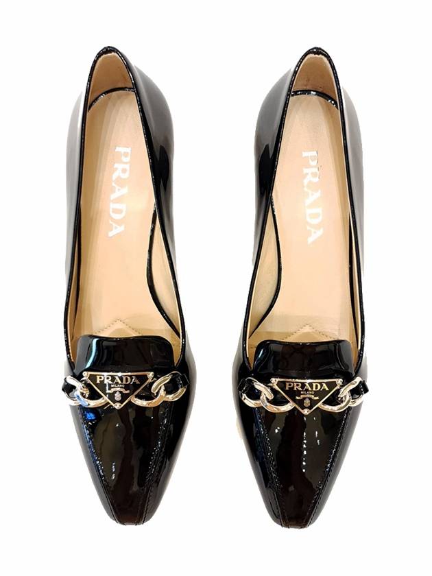 Triangle Logo Pump Heels Black - PRADA - BALAAN 4