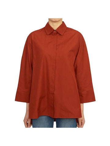 Delfino Long Sleeve Shirt Orange - MAX MARA - BALAAN 1