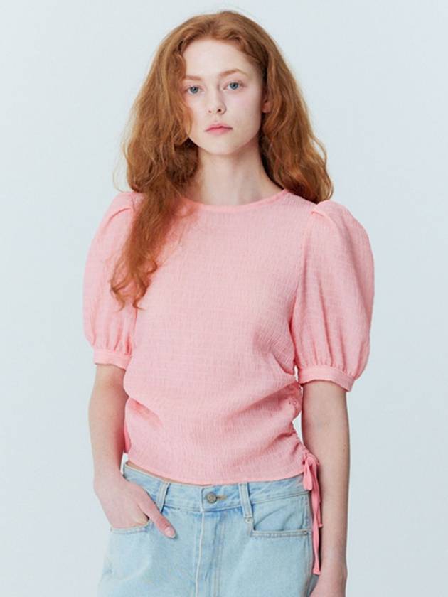 Crinkle string blouse_Coral Pink - OPENING SUNSHINE - BALAAN 4