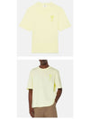 UTS002.726 703 Heart Logo Patch Short Sleeve T-Shirt Pale Yellow T-Shirt TJ - AMI - BALAAN 4