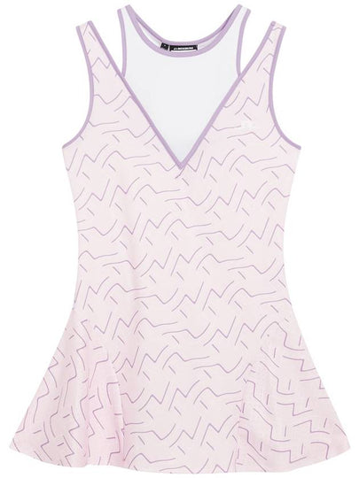 Sportswear Matilda Outline Bridge Wave Print Short Dress Pink - J.LINDEBERG - BALAAN 2