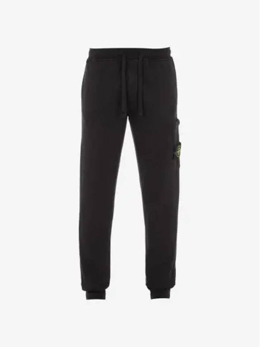 Men's Wappen Patch Jogger Pants Black - STONE ISLAND - BALAAN 2