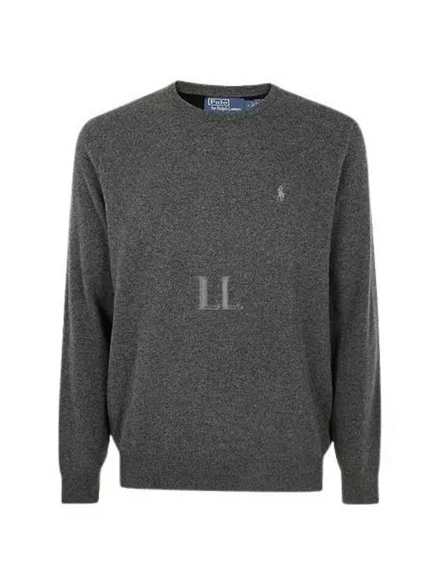 Logo Basic Pullover Knit Top Dark Grey - POLO RALPH LAUREN - BALAAN 2