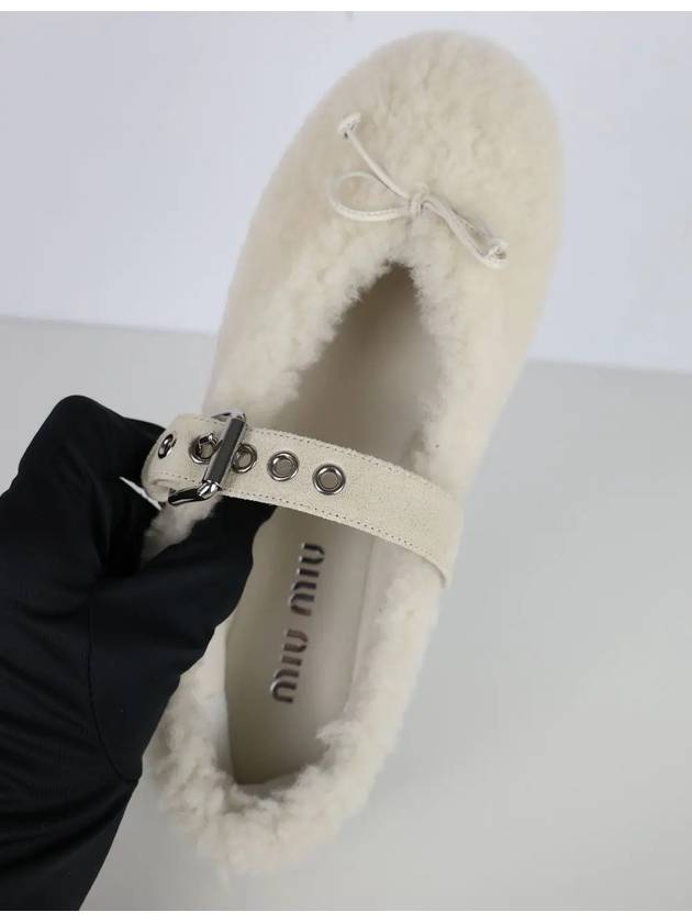 Shearling ballerina flat shoes 37 5F272E - MIU MIU - BALAAN 6