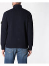 Wappen High Neck Button Up Wool Cardigan Navy - STONE ISLAND - BALAAN 3