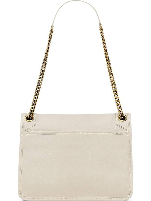 Nikki Medium Chain Shoulder Bag Blanc Vintage - SAINT LAURENT - BALAAN 3