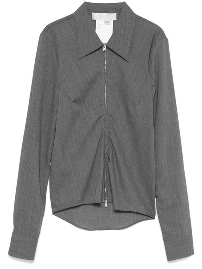 Slim Zip Wool Shirt Grey - OUR LEGACY - BALAAN 2