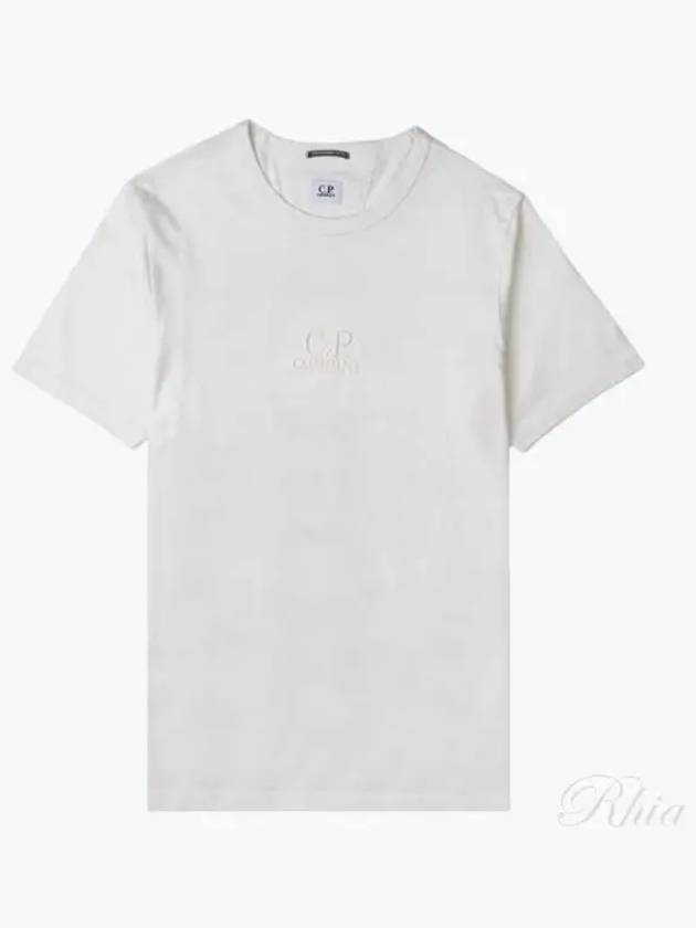 Embroidered Logo Cotton Short Sleeve T-Shirt White - CP COMPANY - BALAAN 2