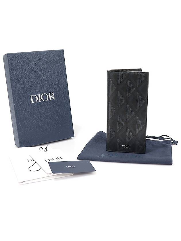 2ESBC002DCO H43E Black CD Diamond Canvas Vertical Long Wallet - DIOR - BALAAN 2