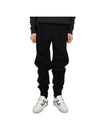 Elasticated Waist Wool Banding Jogger Track Pants Black - JIL SANDER - BALAAN 2