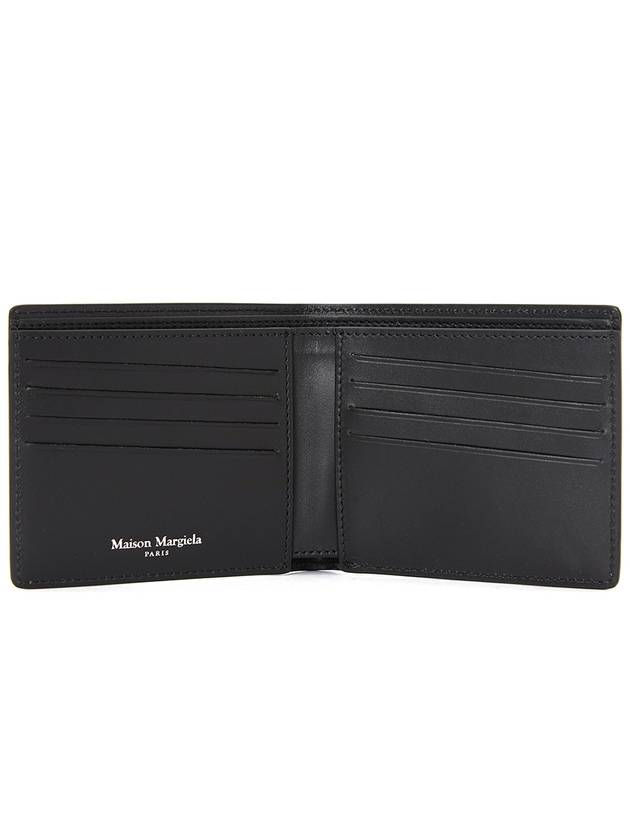 Stitched Bifold Leather Half Wallet Black - MAISON MARGIELA - BALAAN 5