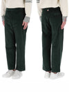 Men's Corduroy Straight Pants Dark Green - THOM BROWNE - BALAAN 2