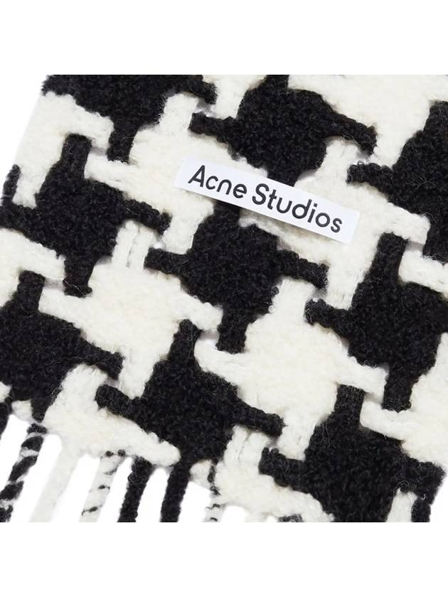 Hound Check Muffler White Black - ACNE STUDIOS - BALAAN 5