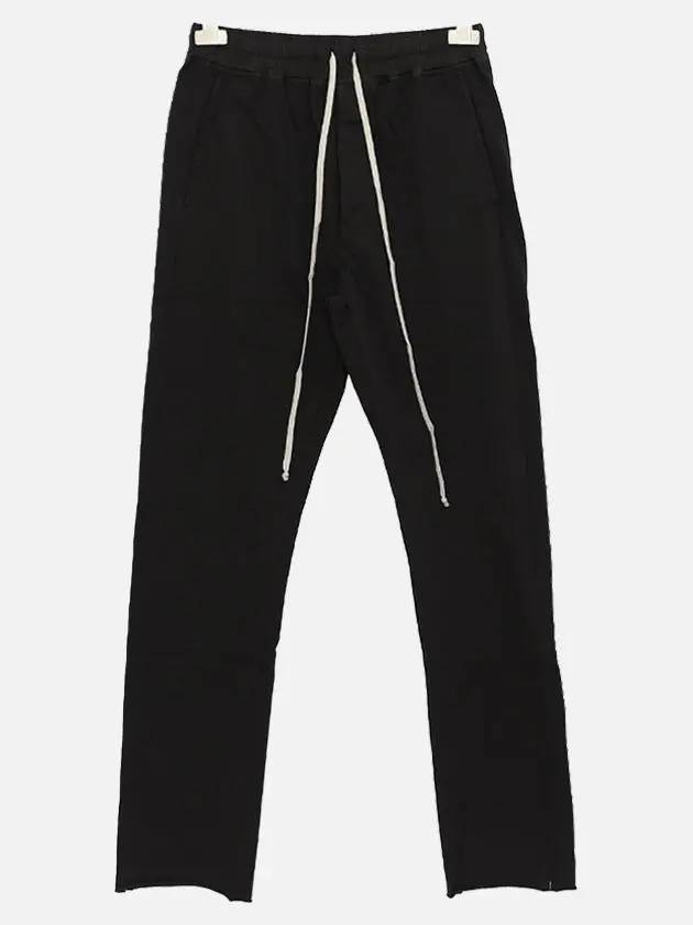 Medium Weight Berlin Drawstring Cotton Track Pants Black - RICK OWENS - BALAAN.