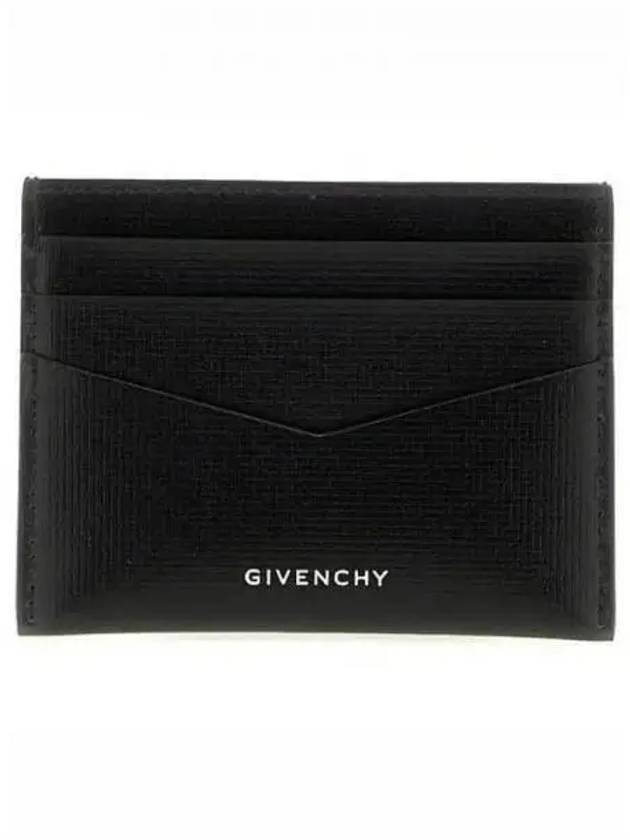 Leather Logo Card Wallet Black - GIVENCHY - BALAAN 2