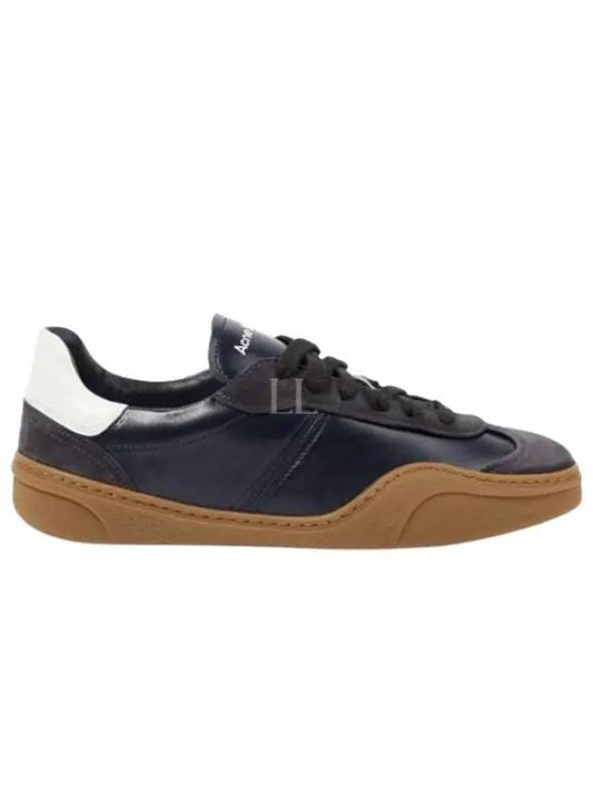 Panel Design Leather Low-Top Sneakers Black - ACNE STUDIOS - BALAAN 2