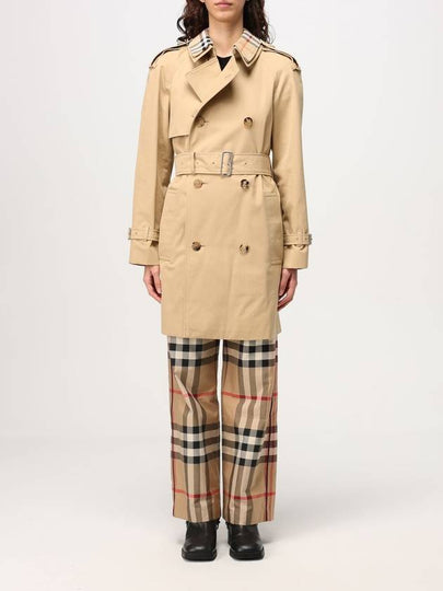 Vintage Check Cotton Trench Coat Beige - BURBERRY - BALAAN 2