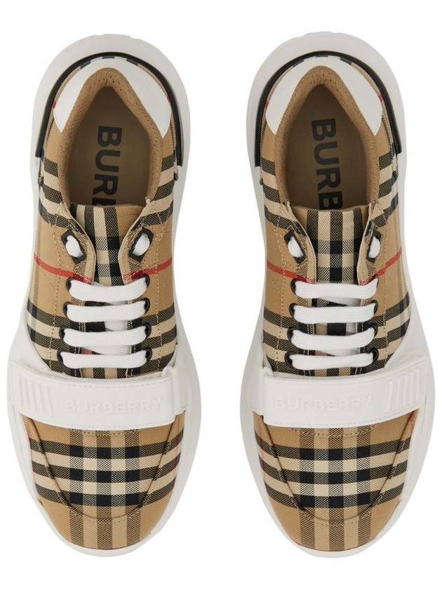 Vintage Check Suede Leather Sneakers Archive Beige - BURBERRY - BALAAN 6