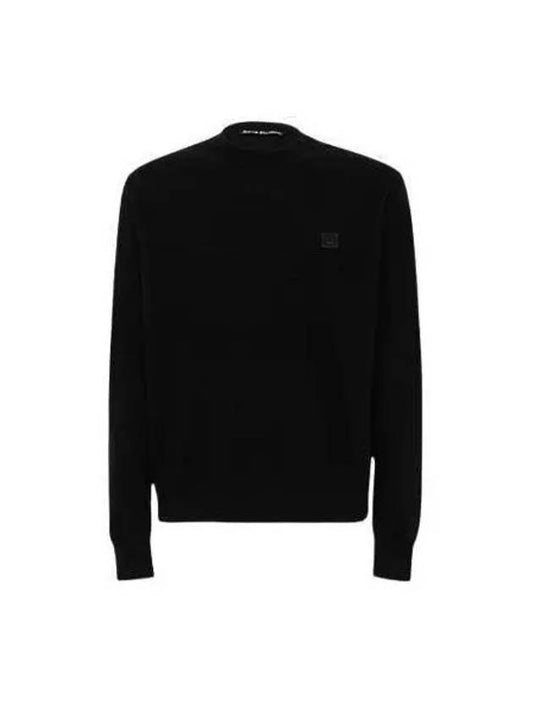 Face logo wool knit black C60042 - ACNE STUDIOS - BALAAN 1