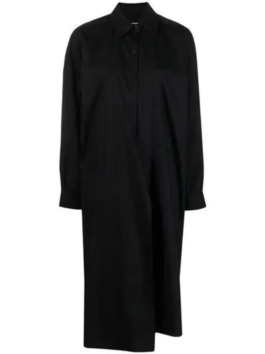 Straight Collar Twist Long Dress Black - LEMAIRE - BALAAN 2